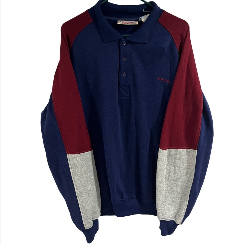 Vintage Spaulding sweater quarter button down size xxl